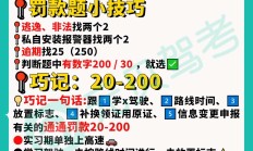 2025年科目一罚款题口诀整理！4张图巧记，学员必看